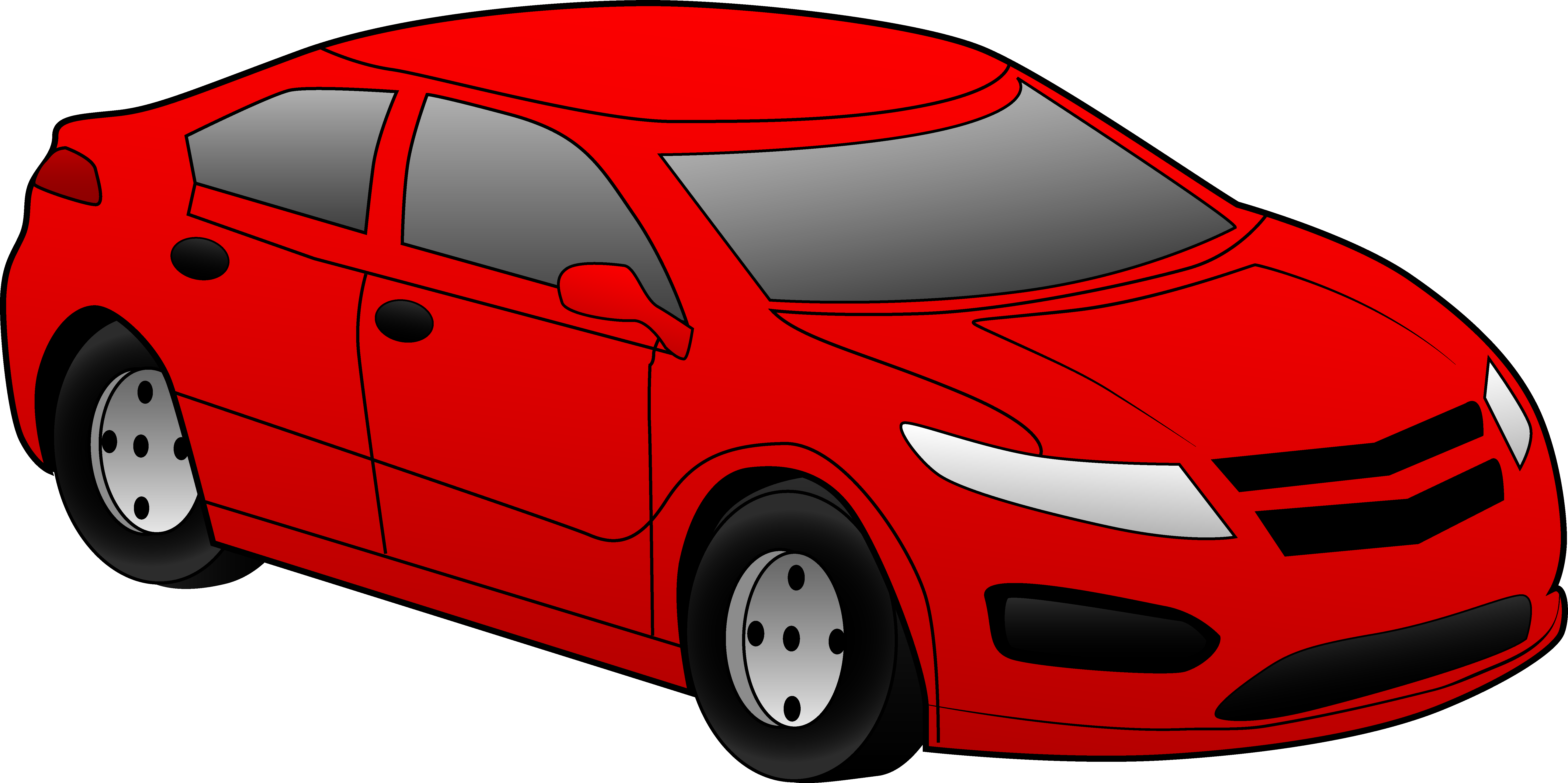 Speeding Car Clipart Free - Hot Hatch (7387x3689)