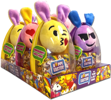 Emoji Plush Eggs 42g, Plush Bunny Filled Candy 42 G - Baby Toys (391x354)