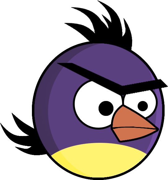 Purple Angry Bird By Demoskomicron - Angry Bird Purple Bird (582x596)