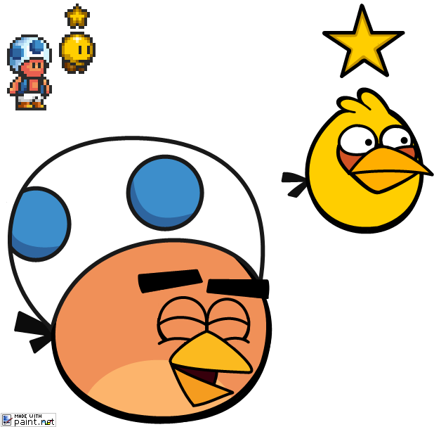 Blue Toad Bird By Mrgameandwatch14 - Angry Birds Blue Bird Png (637x624)