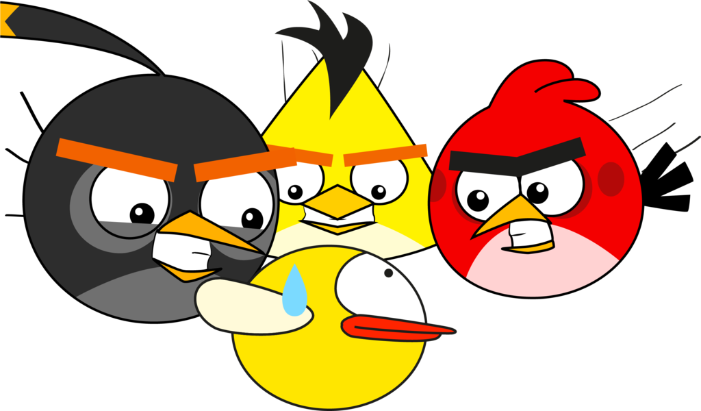 Random Drawing Angry Birds Vs - Flappy Bird And Angry Bird (1024x600)