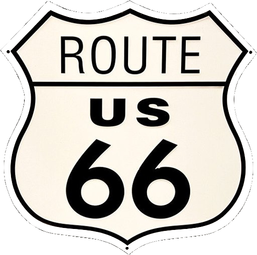 Silhouette - Route 66 Metal Sign (512x509)