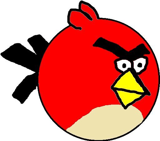 Red From Angry Birds Second Drawing By Darth19 - Say No To Drugs (535x465)