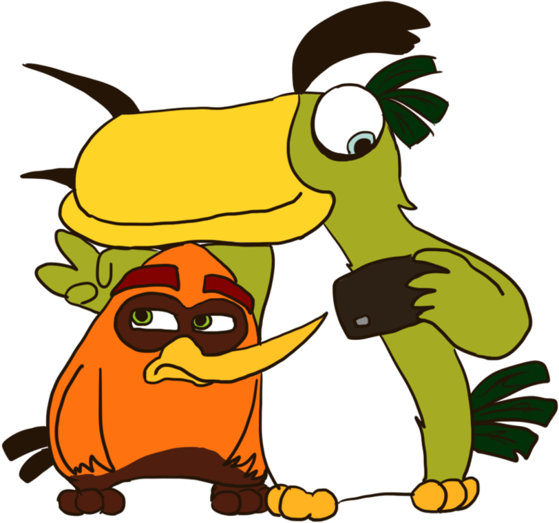 Tumblr Bird Drawings Download - Angry Birds Bubbles And Hal (970x824)