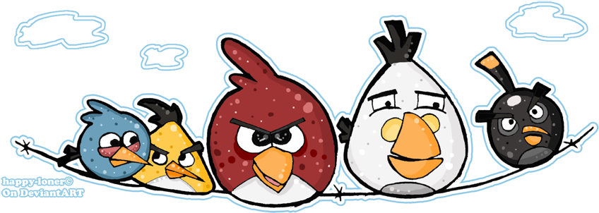 Angry Birds By Happy-loner - Angry Birds (860x383)