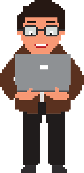 Pixel Art Illustration Of Businessman - Cartoon (267x550)