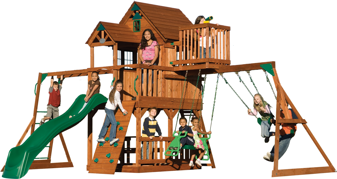 Outdoor Living - Skyfort Cedar Playset With Slide (1200x680)