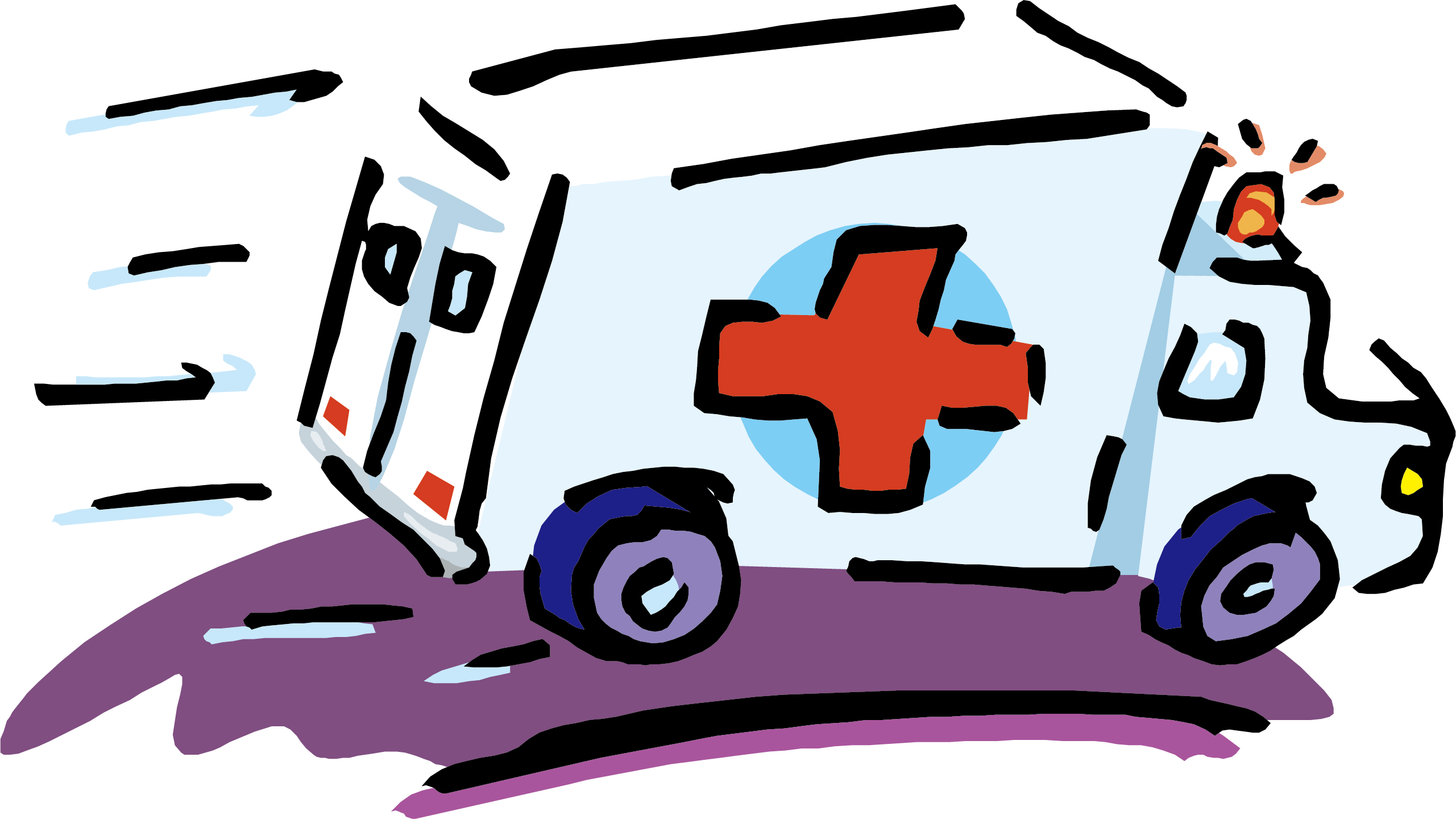 Ambulance First Aid Cartoon Health Care - Ambulance (2561x1440)