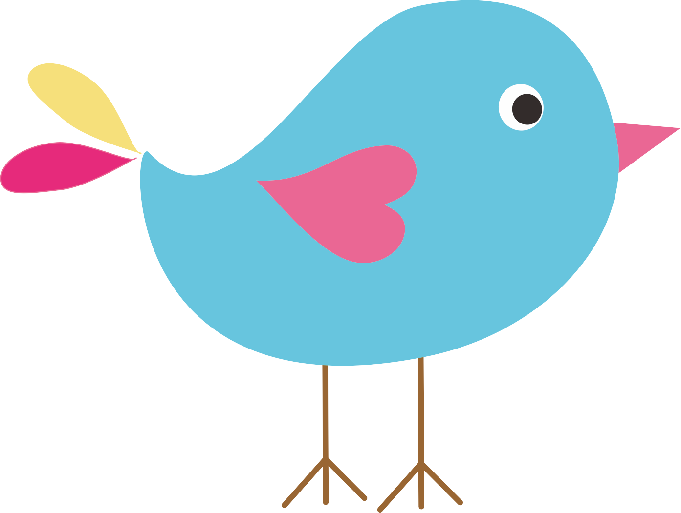 Bird Drawing Clip Art - Passarinho Png (1393x1051)