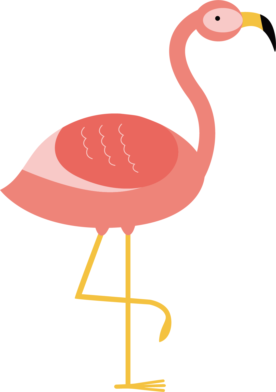 Flamingo Bird Illustration - Flamingo Cool Design (1083x1537)