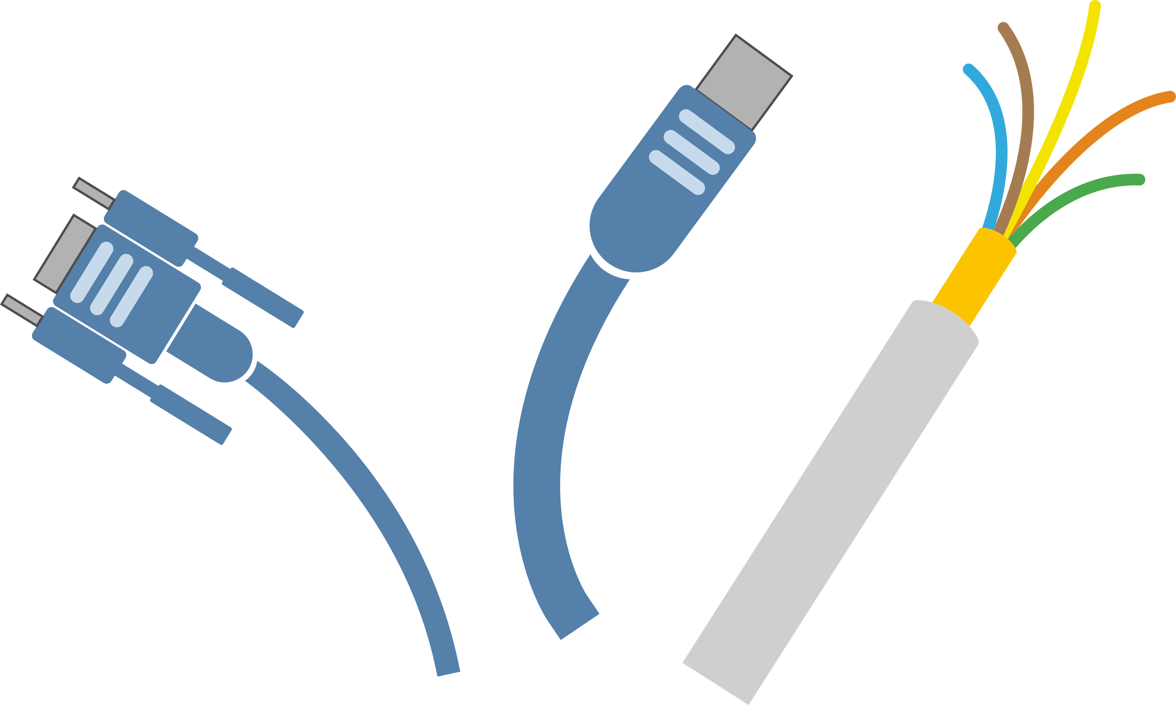 Clipart - Cables Clip Art (2400x1439)