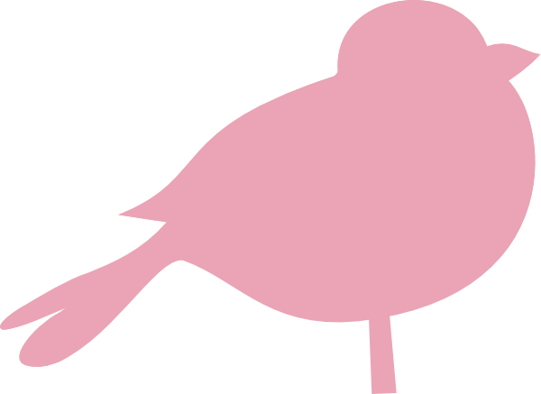 Pink Chubby Bird 2 Clip Art - Bird Vector Png Pink (600x437)