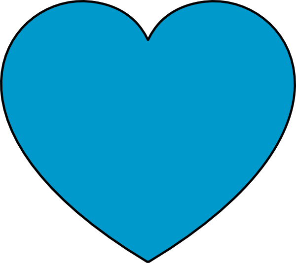 Turquoise Heart Clipart (600x534)