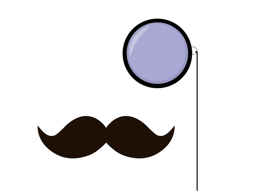 Monocle Clipart - Mustache Wallpaper For Iphone (900x663)