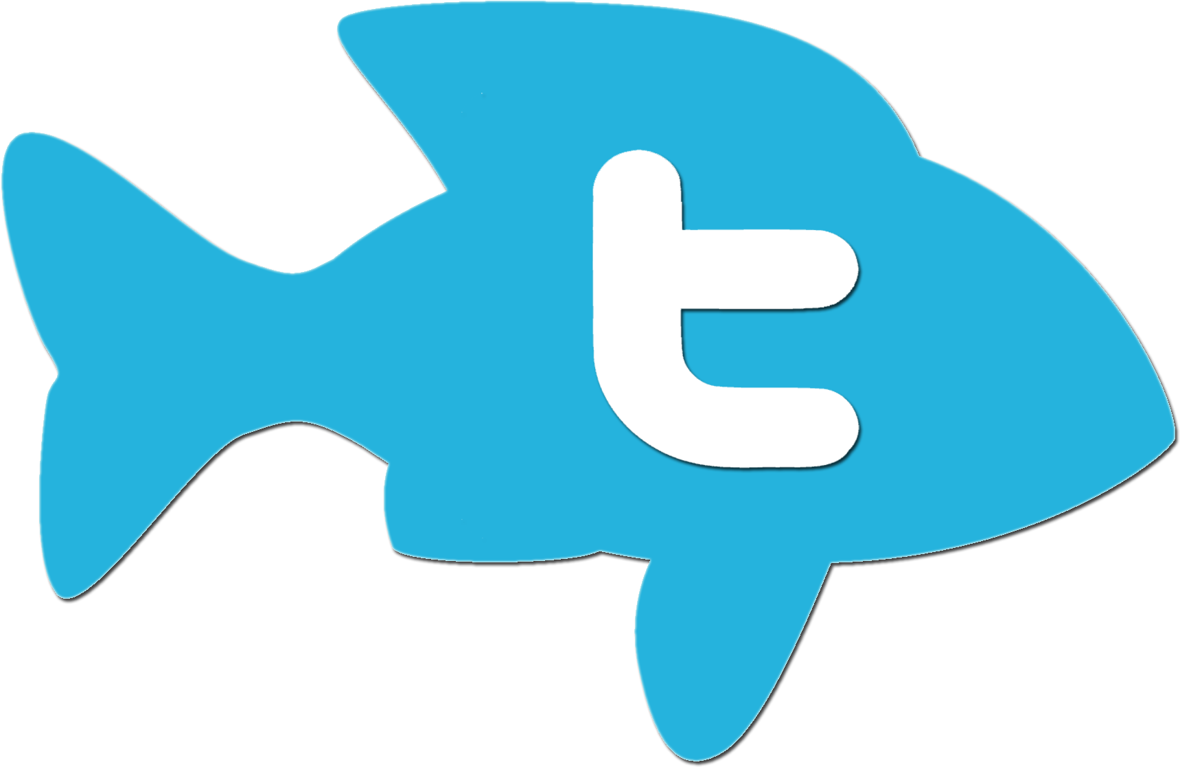 Twitter Fish Logo - Facebook Fish (1800x1200)