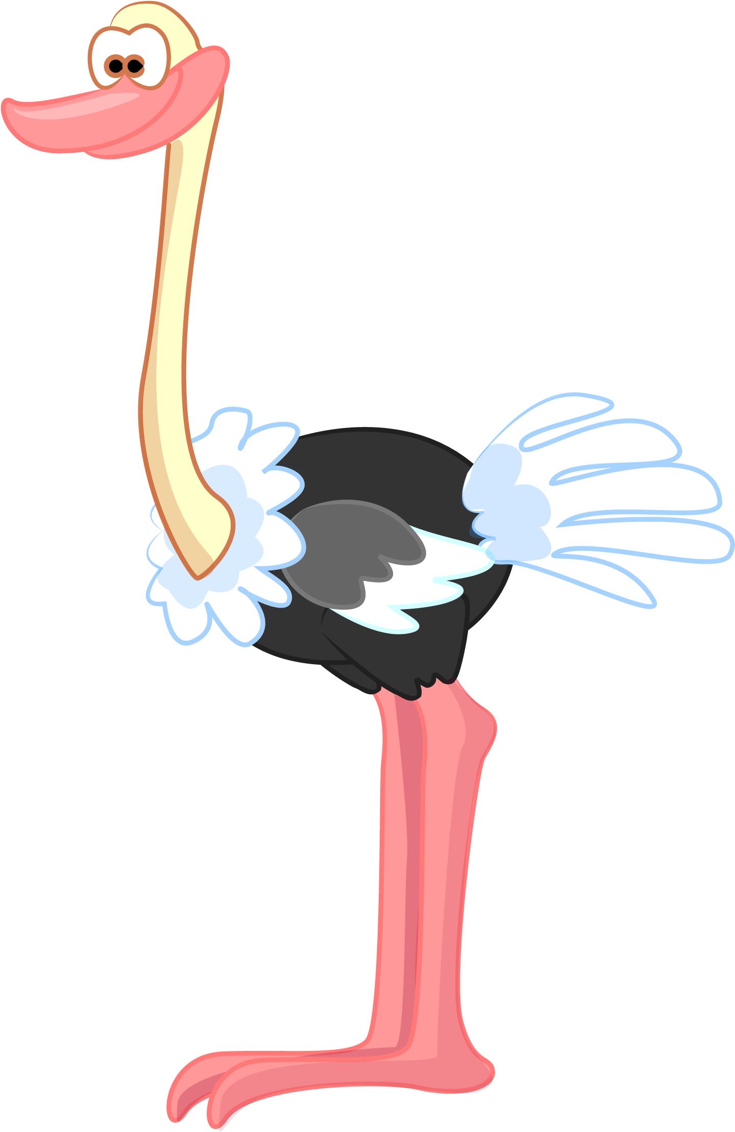 Common Ostrich Drawing Bird Illustration - Common Ostrich Drawing Bird Illustration (2083x2323)