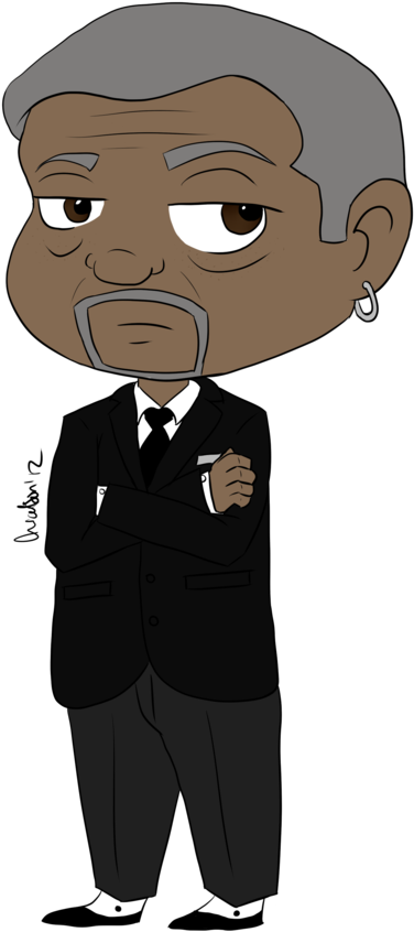 Chibi Morgan Freeman By Starbuckviper - Cartoon (752x1063)