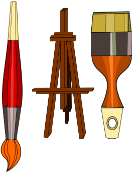 Brush Free Arte - Paint And Art Supplies Charms (800x618)