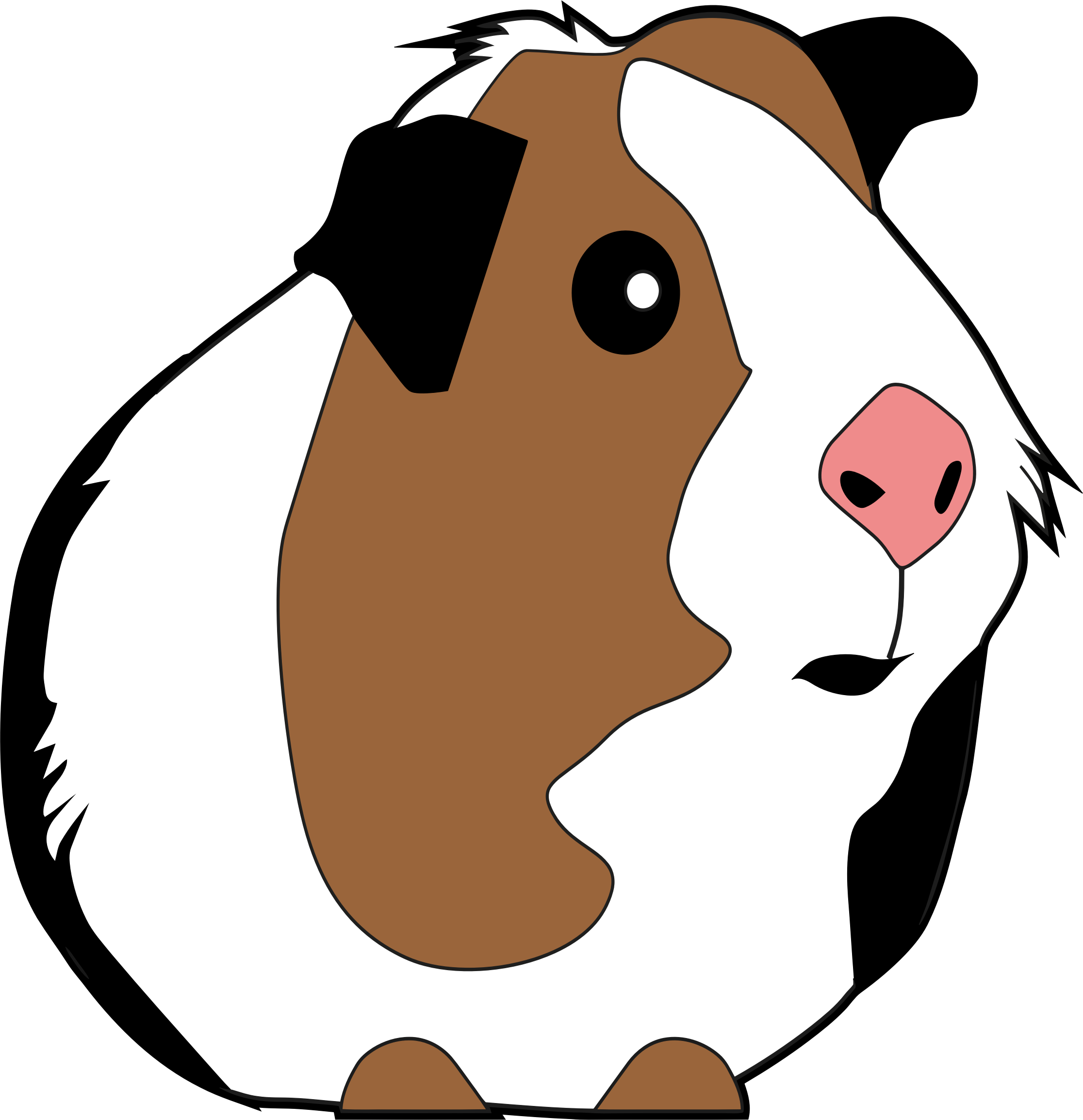 Clipart - Guinea Pig Clipart Transparent (2232x2309)