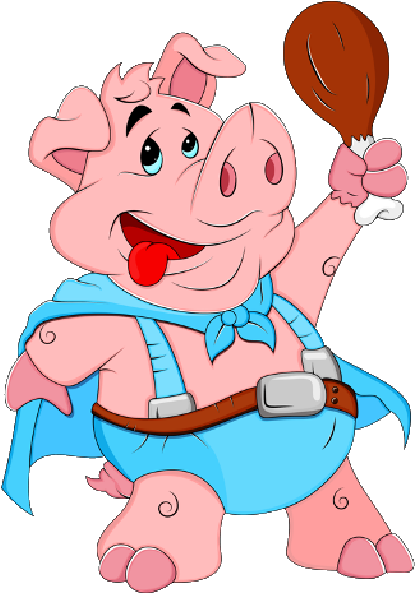 Funny Pink Cartoon Pigs Clip Art Images - Cerdo Y Pollo (600x600)