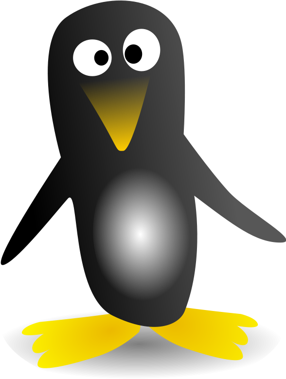 Nicosmos Penguin Linux 66 - Transparent Penguin Cartoon Background (597x800)