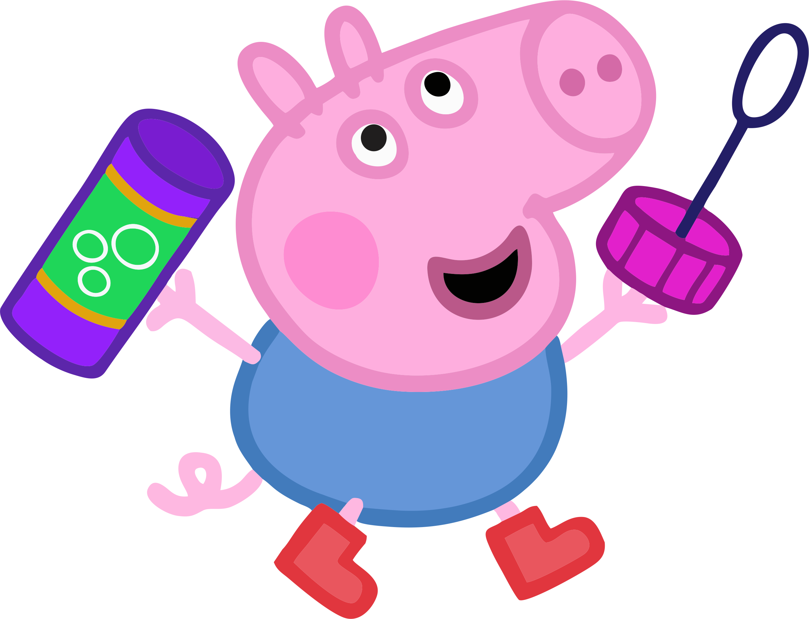 Daddy Pig Muddy Puddles Clip Art - Peppa Pig George Png (2571x1966)