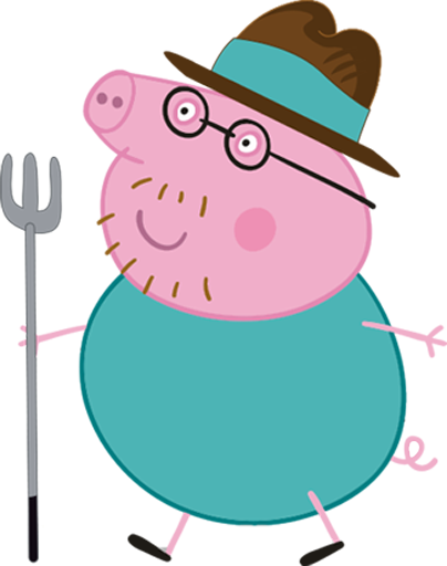 Peppa Pig With Family Free Printable Kit 008 - Daddy Pig (404x512)