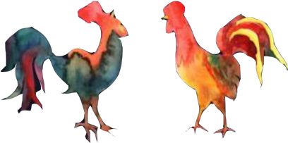 Rooster Chicken Cockfight Drawing - Rooster Chicken Cockfight Drawing (502x502)