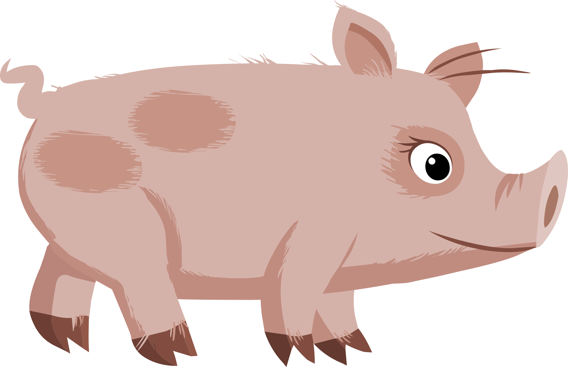 Glitch Clipart Domestic - Le Cochon Clipart (2400x1551)