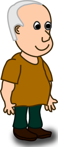 Free Vector Comic Characters Older Clip Art - Older Man Clipart (240x602)