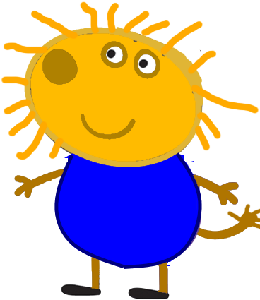 Leo Lion Is Suzy Sheep's Friend - Leo Lion Peppa Pig (371x463)