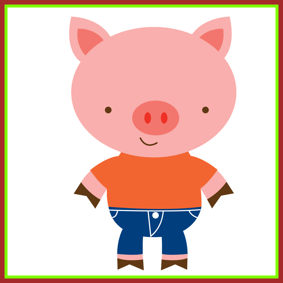 The Best Tres Porquinhos Minus Clip Art Storybook Pretend - Os Três Porquinhos Png (950x950)