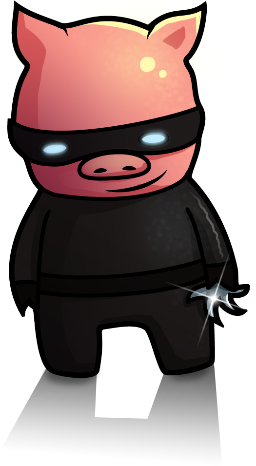 Ninja Pig By Droganaida - Ninja Pig Png (602x963)