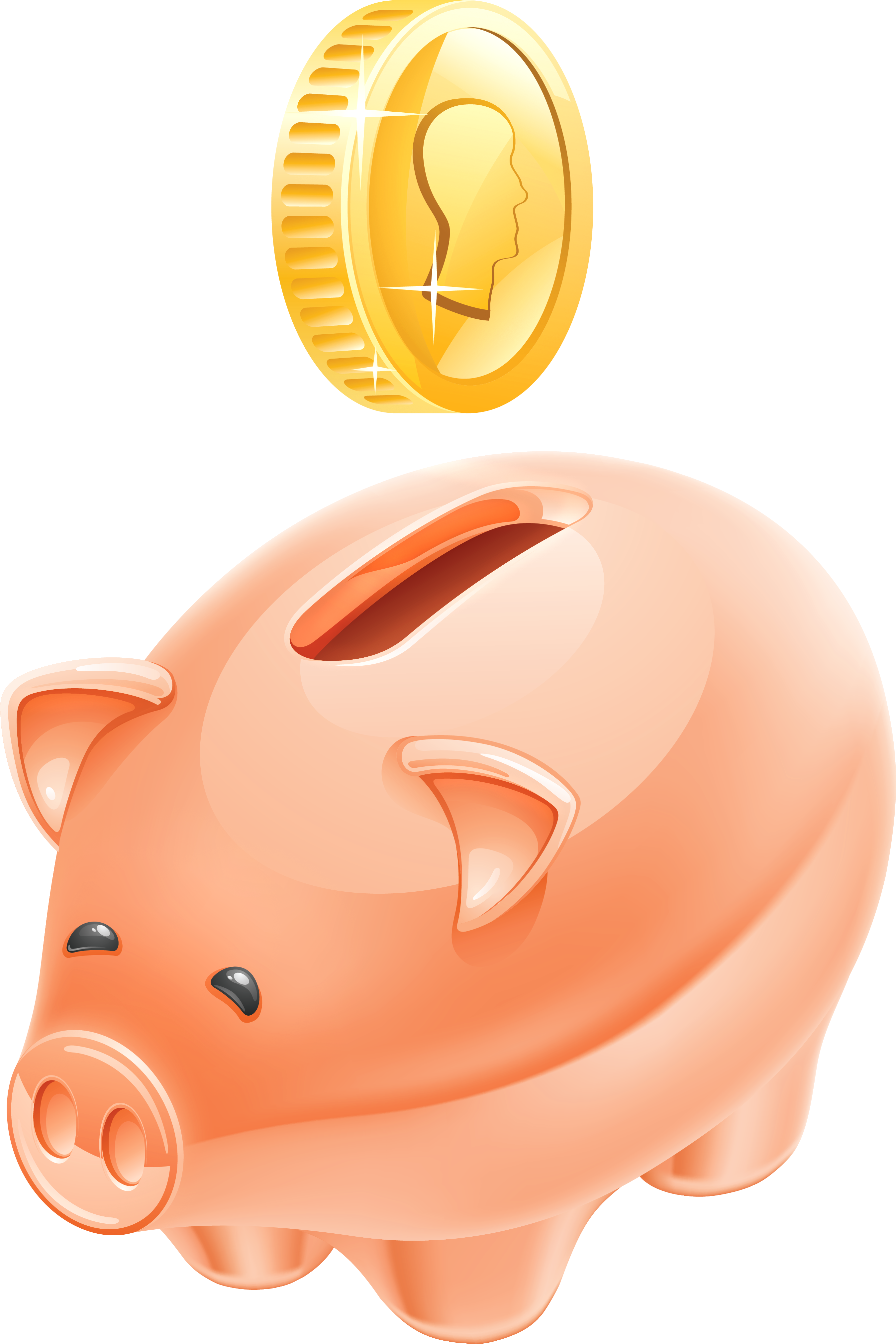 Piggy Bank Clipart Picture - Piggy Bank Money Png (2880x4297)