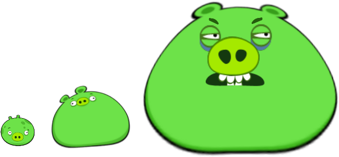 Angry Birds Pig Comparison - Pig (714x340)