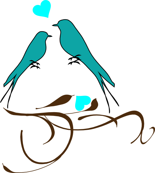 Birds On A Branch Clip Art At Clkercom Vector - Clip Art Love Birds (534x597)