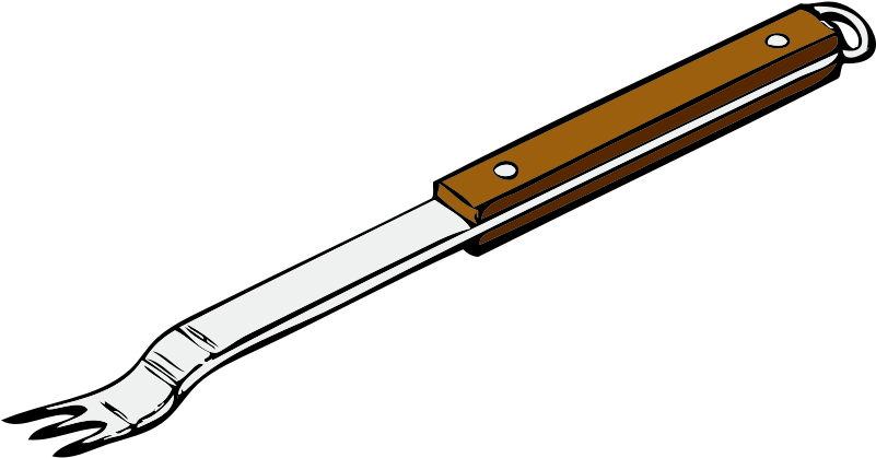 Flippers Clipart Bbq Utensil - Bbq Tongs Clip Art (800x800)