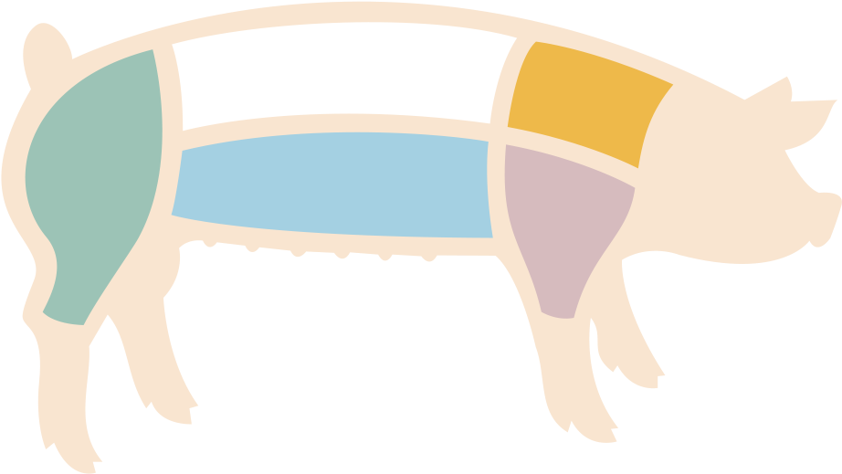 Pig Cut Locations - Pig (962x539)