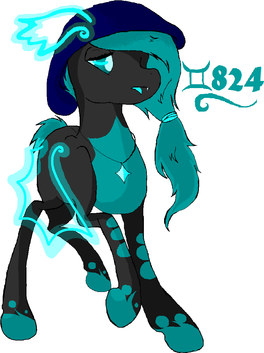 Midnight Glow, Holo Pony By Jcjflyingpig - Pony (952x1205)
