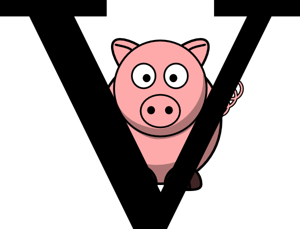 Pig Head Clip Art - Dibujos De Un Cerdo Animado (600x458)