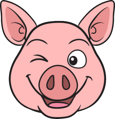 Cochon Rose Heureux Clin D'oeil - Toyota All Star Showdown (486x500)