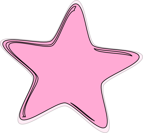 Pink Star Clip Art At Clkercom Vector Online - Clip Art (600x558)