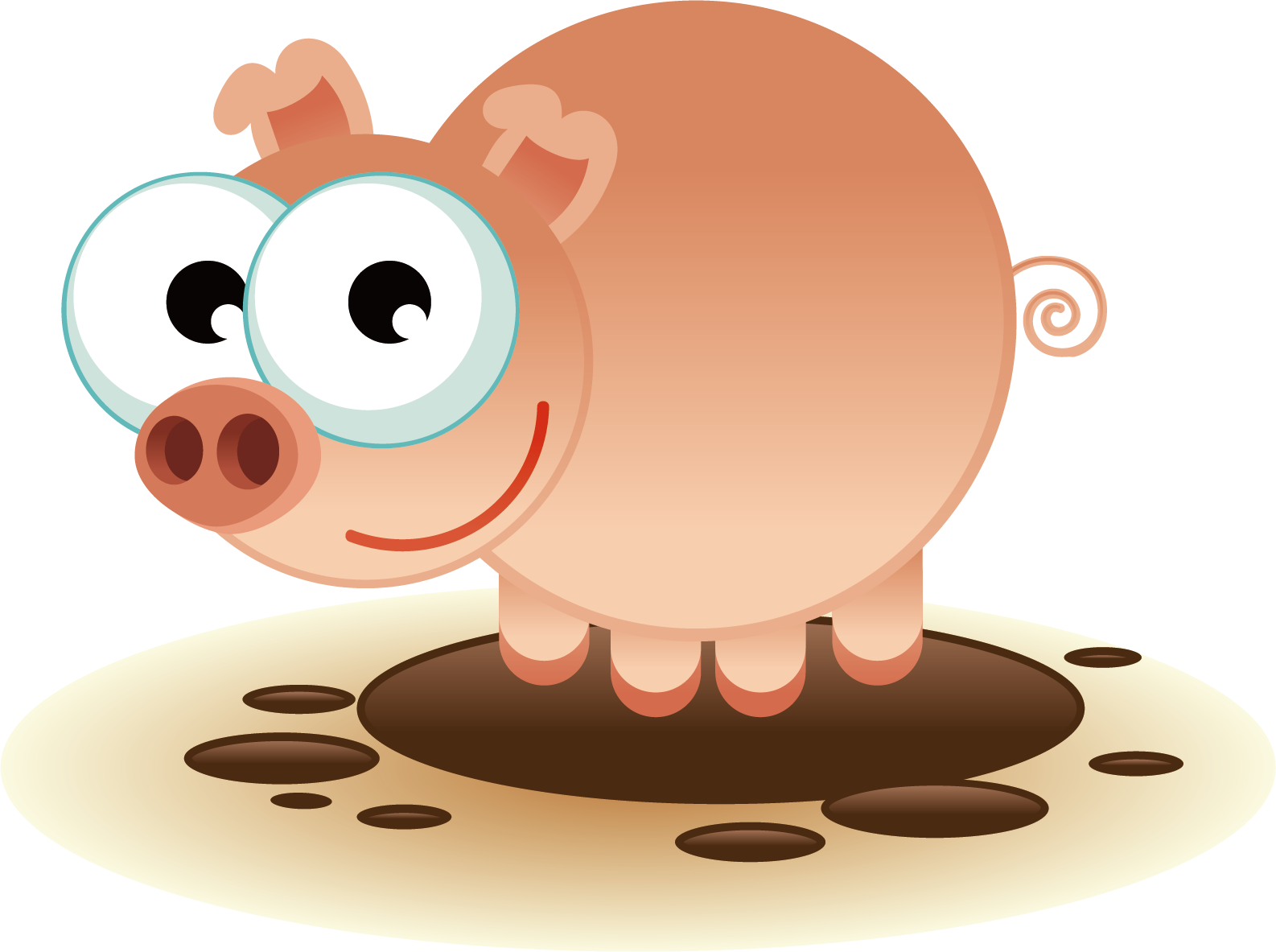 Domestic Pig Cartoon Clip Art - Domestic Pig Cartoon Clip Art (1586x1183)