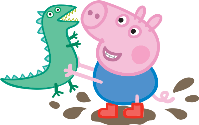 Peppa Pig George And Dinosaur (640x434)