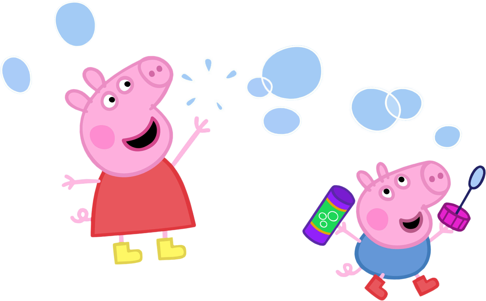 Daddy Pig Thomas Peppa Pig Bubbles Drawing - Peppa Pig Png (1962x1217)