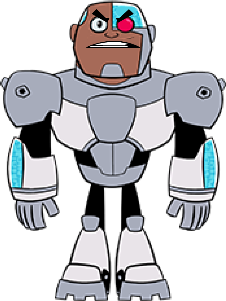 Cyborg Clipart Superhero - Draw Cyborg From Teen Titans Go (725x1050)