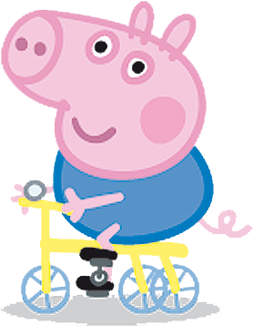 George Pig En Bicicleta Más - George Pig (395x381)