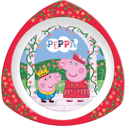 82121 Peppa Pig Triangle Plate - Peppa Pig 'once Upon A Time' Dinner Set (410x410)