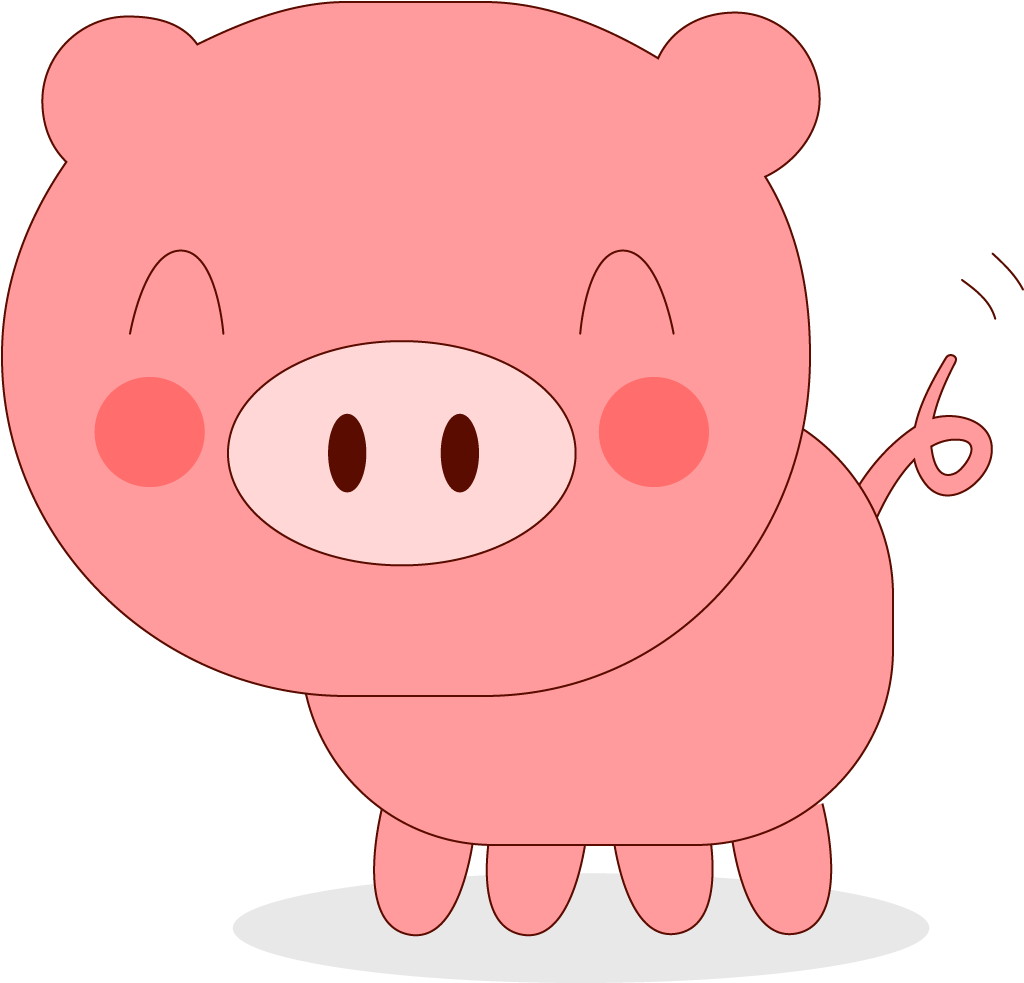 Porky Pig Domestic Pig Cartoon - Cute Piglet Cartoon (1500x1500)
