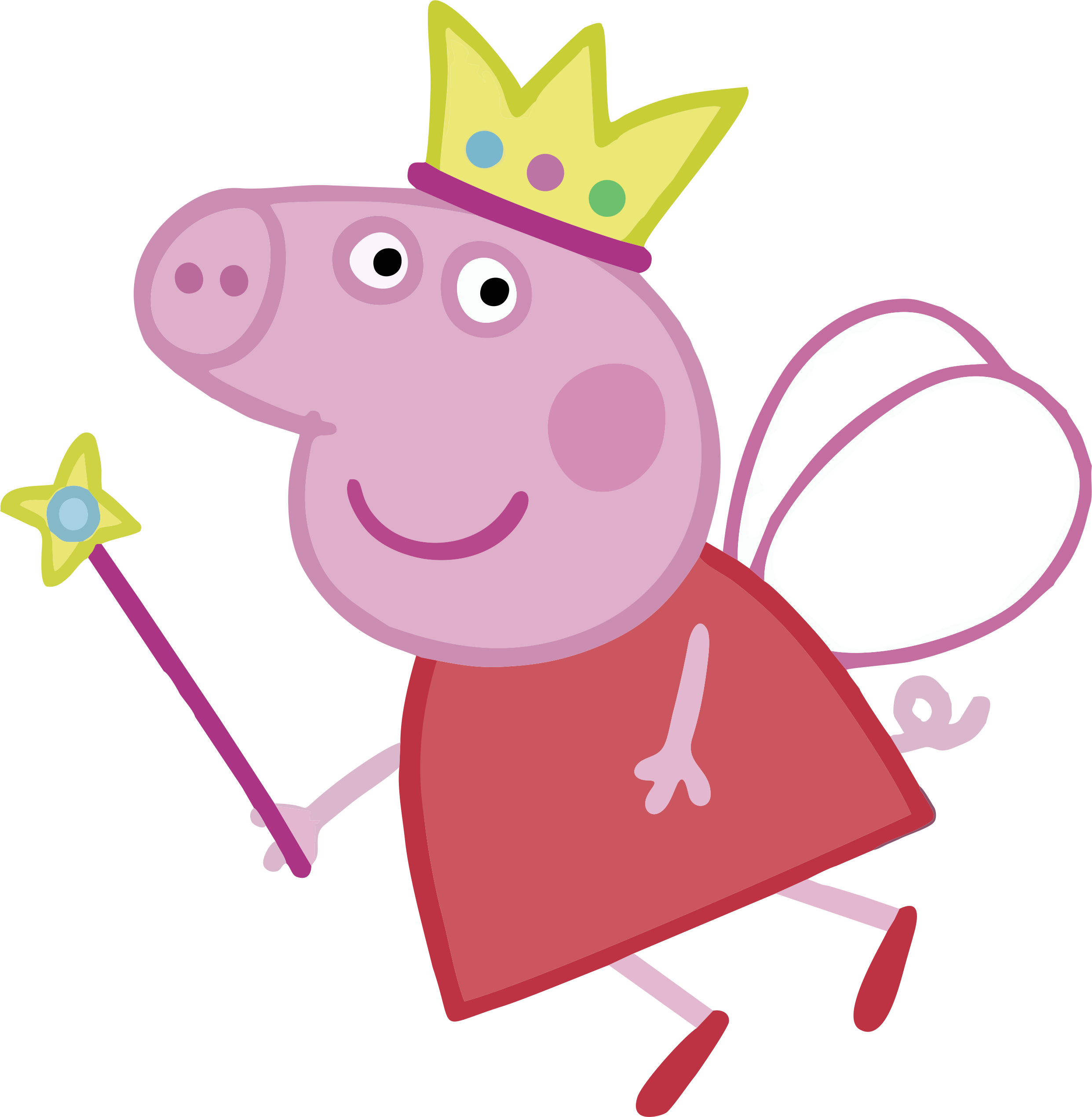 Daddy Pig Princess Clip Art - Peppa Pig Png (2483x2540)